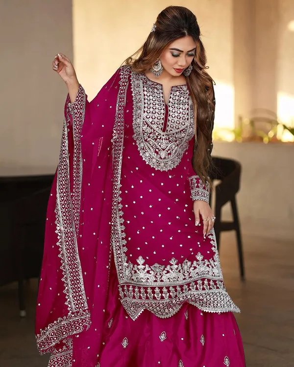 Pink_Heavy_Chinon_Silk_With_Heavy_Embroidery_Work_For_Women
