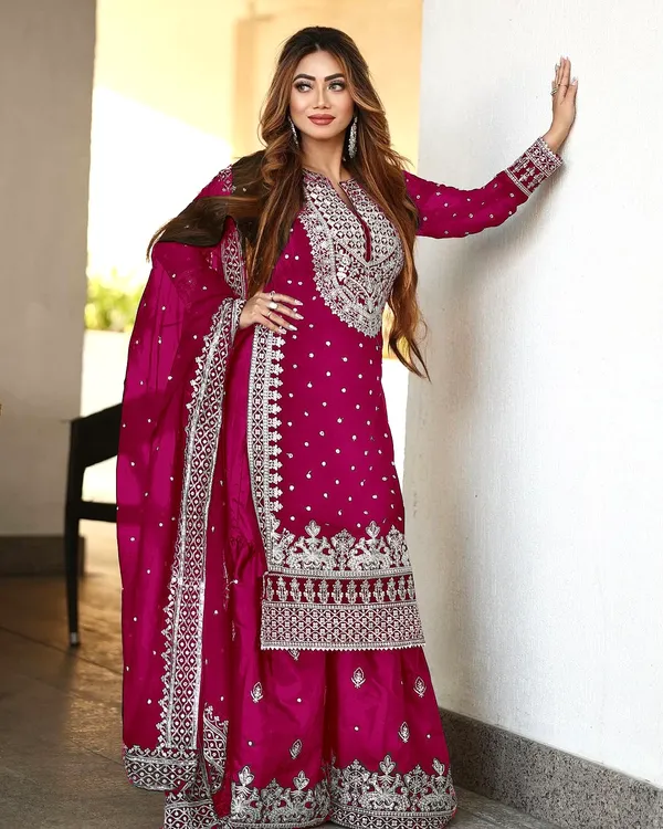 Pink_Heavy_Chinon_Silk_With_Heavy_Embroidery_Work_For_Women