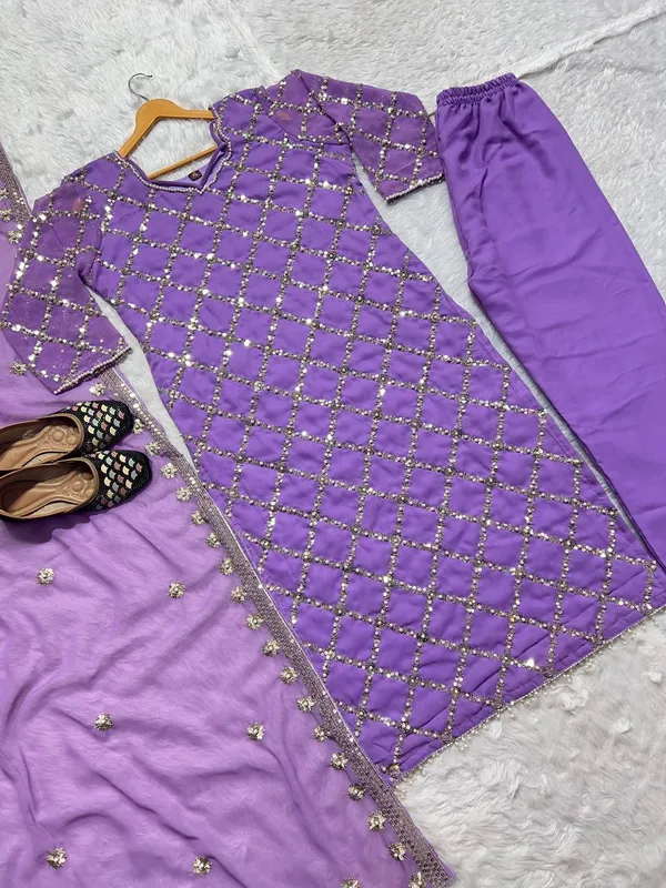 Purple_Faux_Georgette_Real_Hand_Work_Sequence_Embroidery_Work_Salwar_Suit_For_Women