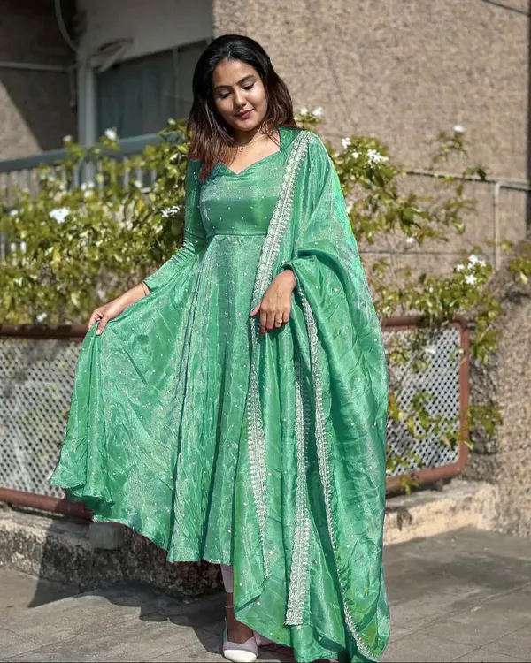 Mint_Green_Pure_Fancy_Twill_Gold_Net_With_Embroidery_5Mm_Sequence_Work_Anarkali_Gown_For_Women
