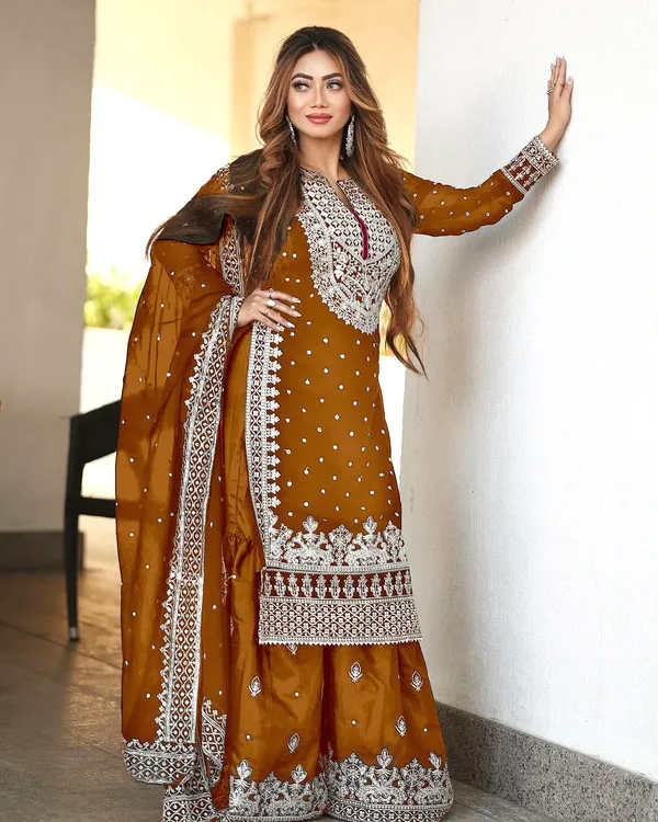 Mustard_Heavy_Chinon_Silk_With_Heavy_Embroidery_Work_For_Women