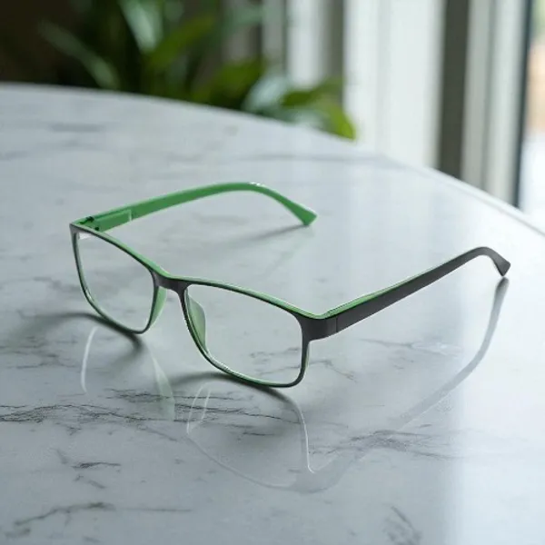 Black_&_Green_Recatngle_Shape_Tr_Full_Rim_Frames_Lightweight_Eyeframes_And_Eyewear_For_Unisex_|_Blue_Ray_Zero_Power