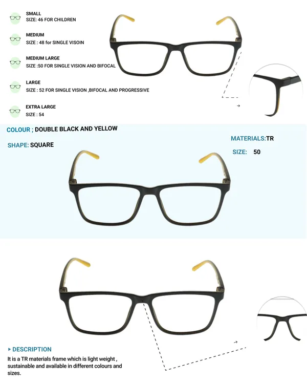 Black_&_Yellow_Round_Shape_Tr_Full_Rim_Frames_Lightweight_Eyeframes_And_Eyewear_For_Unisex_|_Blue_Ray_Zero_Power