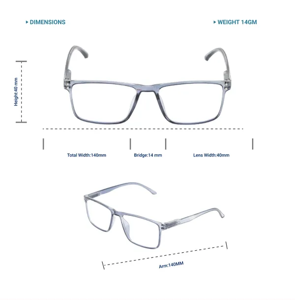 Transparent_&_Gray_Square_Shape_Tr_Full_Rim_Frames_Lightweight_Eyeframes_And_Eyewear_For_Unisex_|_Blue_Ray_Zero_Power