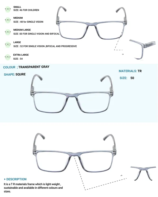 Transparent_&_Gray_Square_Shape_Tr_Full_Rim_Frames_Lightweight_Eyeframes_And_Eyewear_For_Unisex_|_Blue_Ray_Zero_Power