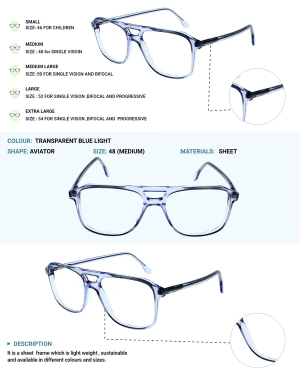 Transparent_Blue_Aviator_Shaped_Premium_Acetate_Full_Rim_Lightweight_Premium_Eye_Frames_For_Unisex_|_Blue_Ray_Zero_Power