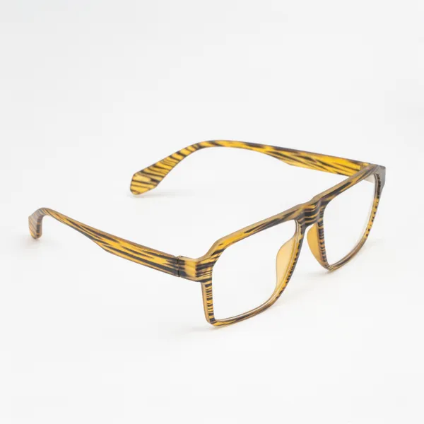 Yellow_&_Black_Tr_Full_Rim_Leopard_Print_Eye_Frames_For_Unisex_|_Blue_Ray_Zero_Power