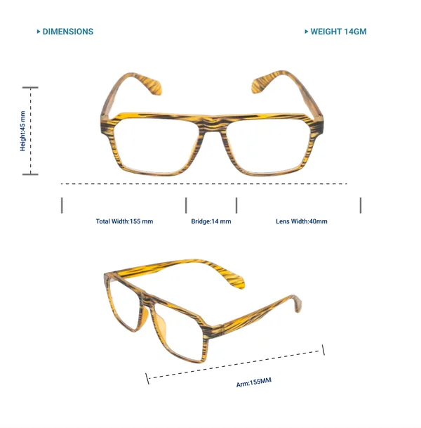 Yellow_&_Black_Tr_Full_Rim_Leopard_Print_Eye_Frames_For_Unisex_|_Blue_Ray_Zero_Power
