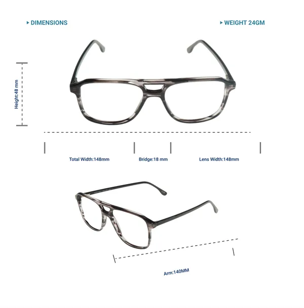 Black_&_White_Aviator_Shaped_Premium_Acetate_Full_Rim_Lightweight_Premium_Eye_Frames_For_Unisex_|_Blue_Ray_Zero_Power