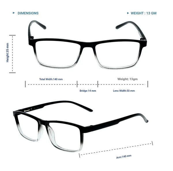 Black_&_Turquoise_Recatngle_Shape_Tr_Full_Rim_Frames_Lightweight_Eyeframes_And_Eyewear_For_Unisex_|_Blue_Ray_Zero_Power