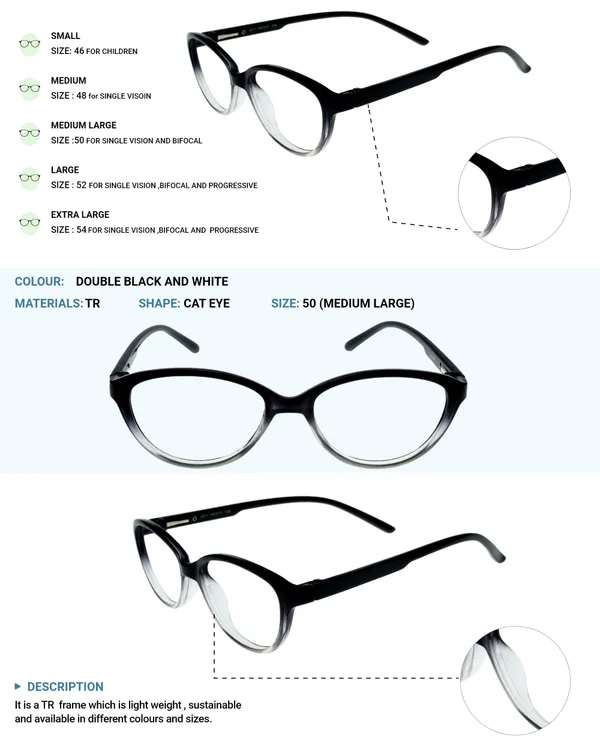 Black_&_White_Cat_Eye_Shape_Tr_Full_Rim_Frames_For_Girls_Lightweight_Eyeframes_And_Eyewear_For_Unisex_|_Blue_Ray_Zero_Power
