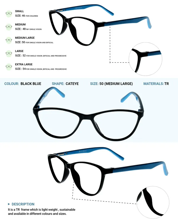 Black_&_Blue_Cat_Eye_Shape_Tr_Full_Rim_Frames_For_Girls_Lightweight_Eyeframes_And_Eyewear_For_Unisex_|_Blue_Ray_Zero_Power