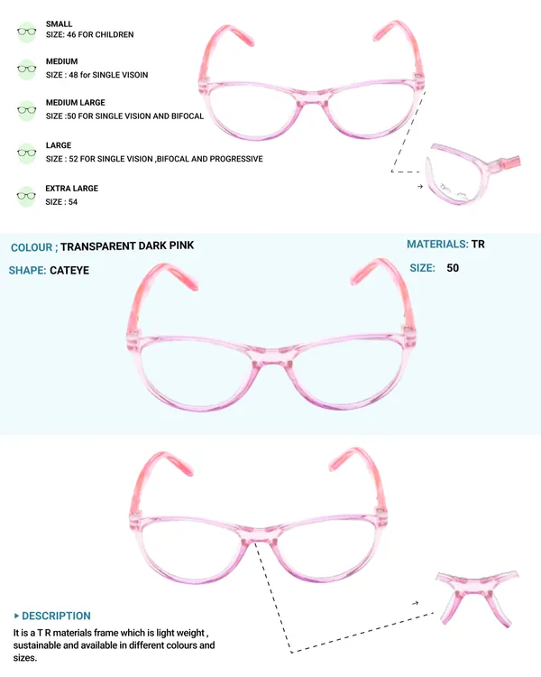 Transparent_&_Dark_Pink_Cat_Eye_Shape_Tr_Full_Rim_Frames_For_Girls_Lightweight_Eyeframes_And_Eyewear_For_Unisex_|_Blue_Ray_Zero_Power
