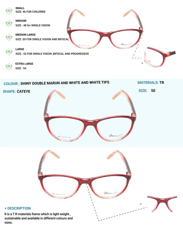 Maroon_&_White_Cat_Eye_Shape_Tr_Full_Rim_Frames_For_Girls_Lightweight_Eyeframes_And_Eyewear_For_Unisex_|_Blue_Ray_Zero_Power