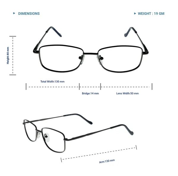 Grey_Premium_Metal_Frames_For_Unisex_|_Blue_Ray_Zero_Power