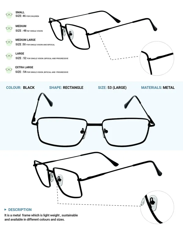 Black_Premium_Metal_Frames_For_Unisex_|_Blue_Ray_Zero_Power