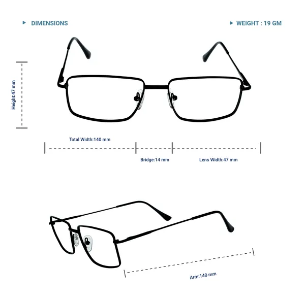 Black_Premium_Metal_Frames_For_Unisex_|_Blue_Ray_Zero_Power