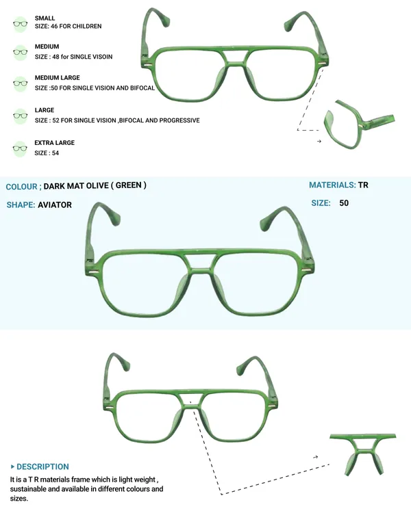 Olive_Green_Tr_Full_Rim_Double_Mat_Finish_Eye_Frames_For_Unisex_|_Blue_Ray_Zero_Power