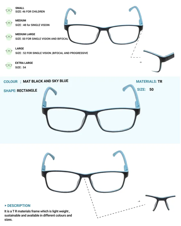 Black_&_Sky_Blue_Recatngle_Shape_Tr_Full_Rim_Frames_Lightweight_Eyeframes_And_Eyewear_For_Unisex_|_Blue_Ray_Zero_Power