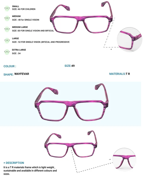 Dark_Pink_Tr_Full_Rim_Mat_Finish_Leopard_Print_Eye_Frames_For_Unisex_|_Blue_Ray_Zero_Power