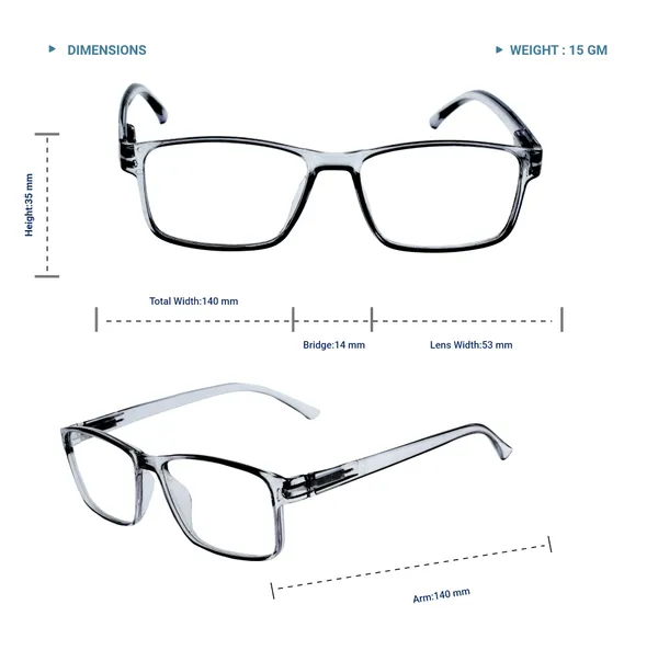 Grey_&_Transparent_Recatngle_Shape_Tr_Full_Rim_Frames_Lightweight_Eyeframes_And_Eyewear_For_Unisex_|_Blue_Ray_Zero_Power