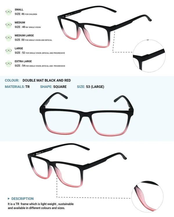 Black_&_Red_Square_Shape_Tr_Full_Rim_Frames_Lightweight_Eyeframes_And_Eyewear_For_Unisex_|_Blue_Ray_Zero_Power
