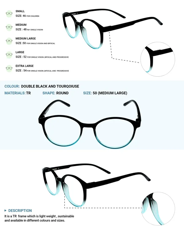 Black_&_Turquoise_Round_Shape_Tr_Full_Rim_Frames_Lightweight_Eyeframes_And_Eyewear_For_Unisex_|_Blue_Ray_Zero_Power