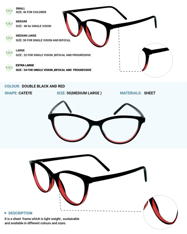 Black_&_Red_Cat_Eye_Shaped_Premium_Acetate_Full_Rim_Women_Lightweight_Premium_Eye_Frames_For_Unisex_|_Blue_Ray_Zero_Power