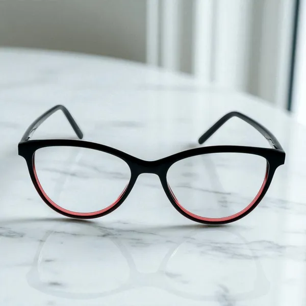 Black_&_Red_Cat_Eye_Shaped_Premium_Acetate_Full_Rim_Women_Lightweight_Premium_Eye_Frames_For_Unisex_|_Blue_Ray_Zero_Power
