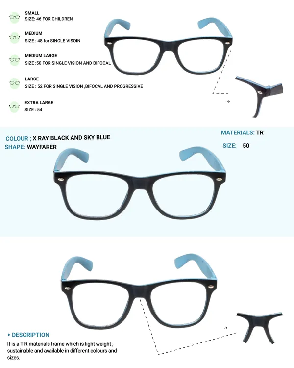 Black_&_Sky_Blue_Wayfarer_Shape_Tr_Full_Rim_Frames_Lightweight_Eyeframes_And_Eyewear_For_Unisex_|_Blue_Ray_Zero_Power