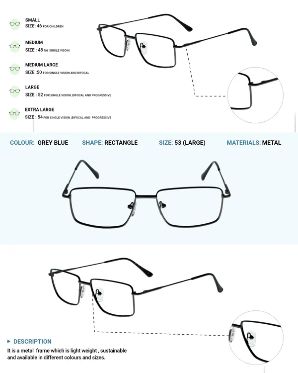 Grey_&_Blue_Premium_Metal_Frames_For_Unisex_|_Blue_Ray_Zero_Power