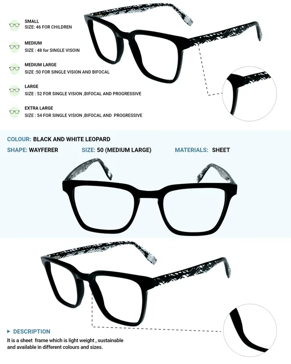 Black_&_White_Wayfarer_Shaped_Premium_Acetate_Full_Rim_Lightweight_Premium_Eye_Frames_For_Unisex_|_Blue_Ray_Zero_Power