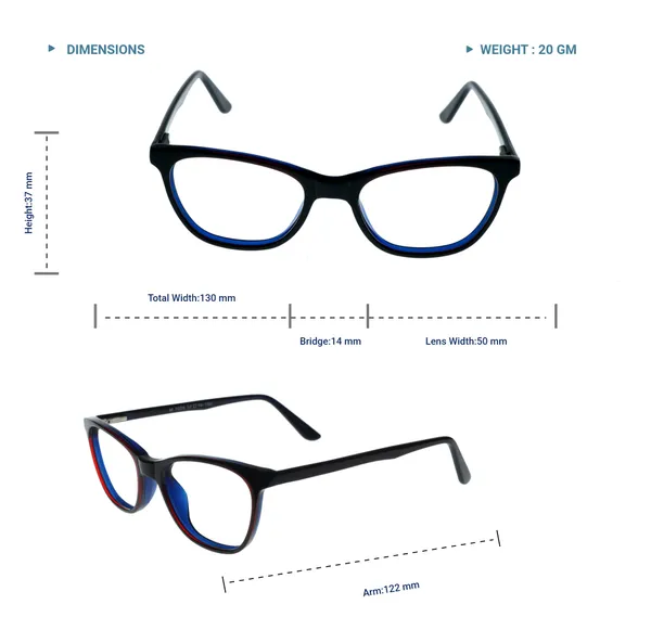 Multicolor_Cat_Eye_Shaped_Premium_Acetate_Full_Rim_Women_Lightweight_Premium_Eye_Frames_For_Unisex_|_Blue_Ray_Zero_Power