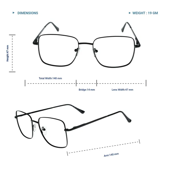Black_Premium_Metal_Frames_For_Unisex_|_Blue_Ray_Zero_Power