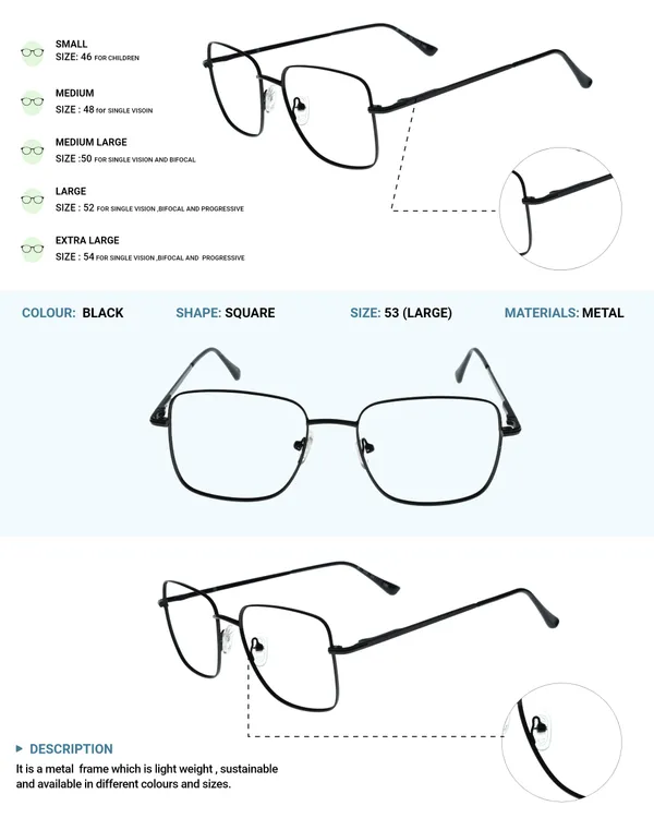 Black_Premium_Metal_Frames_For_Unisex_|_Blue_Ray_Zero_Power