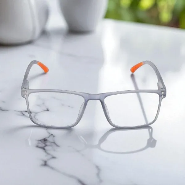 Gray_&_Transparent_&_Orange_Square_Shape_Tr_Full_Rim_Frames_Lightweight_Eyeframes_And_Eyewear_For_Unisex_|_Blue_Ray_Zero_Power