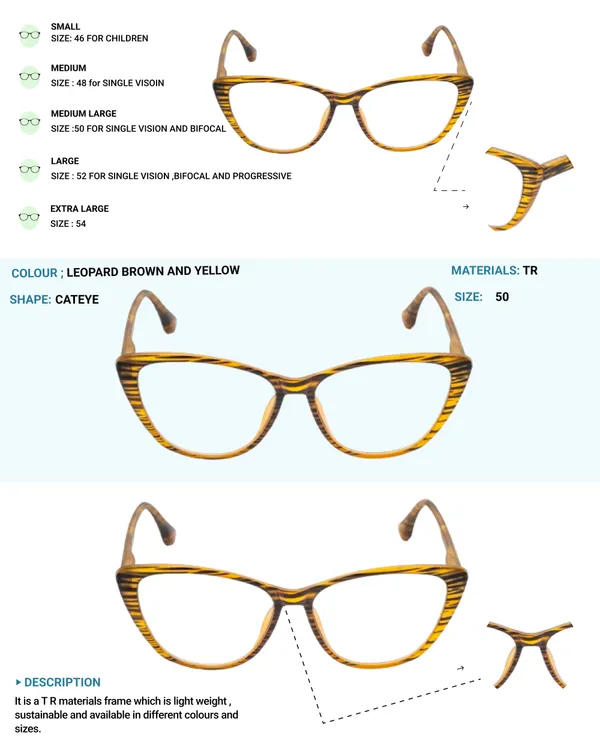 Brown_&_Yellow_Tr_Full_Rim_Mat_Finish_Eye_Frames_For_Unisex_|_Blue_Ray_Zero_Power