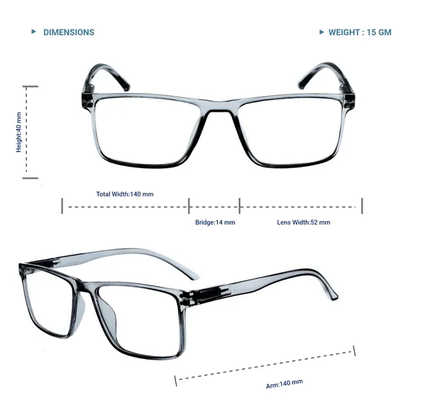Transparent_&_Grey_Square_Shape_Tr_Full_Rim_Frames_Lightweight_Eyeframes_And_Eyewear_For_Unisex_|_Blue_Ray_Zero_Power