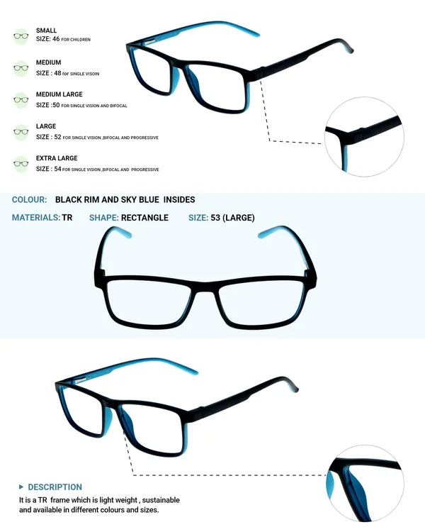Black_&_Sky_Blue_Recatngle_Shape_Tr_Full_Rim_Frames_Lightweight_Eyeframes_And_Eyewear_For_Unisex_|_Blue_Ray_Zero_Power