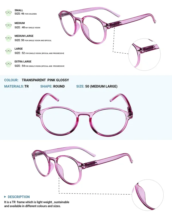Transparent_Pink_Round_Shape_Tr_Full_Rim_Frames_Lightweight_Eyeframes_And_Eyewear_For_Unisex_|_Blue_Ray_Zero_Power