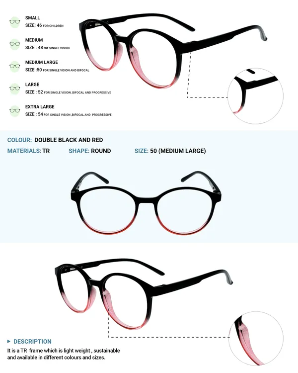 Black_&_Red_Round_Shape_Tr_Full_Rim_Frames_Lightweight_Eyeframes_And_Eyewear_For_Unisex_|_Blue_Ray_Zero_Power