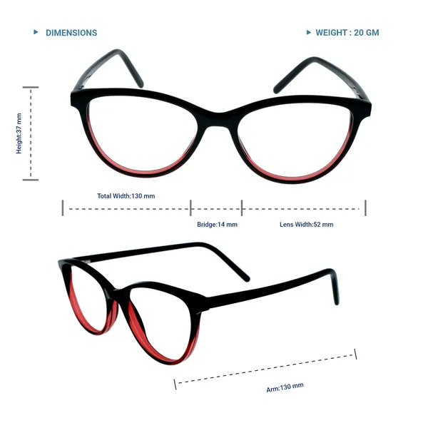 Black_&_Red_Cat_Eye_Shaped_Premium_Acetate_Full_Rim_Women_Lightweight_Premium_Eye_Frames_For_Unisex_|_Blue_Ray_Zero_Power