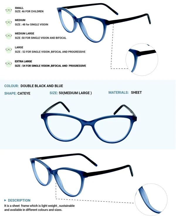 Blue_&_Black_Cat_Eye_Shaped_Premium_Acetate_Full_Rim_Women_Lightweight_Premium_Eye_Frames_For_Unisex_|_Blue_Ray_Zero_Power