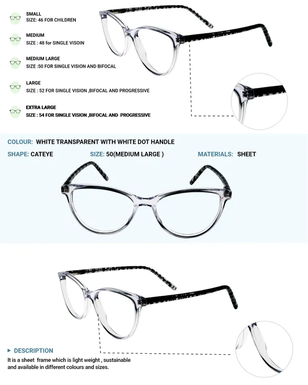 White_Cat_Eye_Shaped_Premium_Acetate_Full_Rim_Women_Lightweight_Premium_Eye_Frames_For_Unisex_|_Blue_Ray_Zero_Power