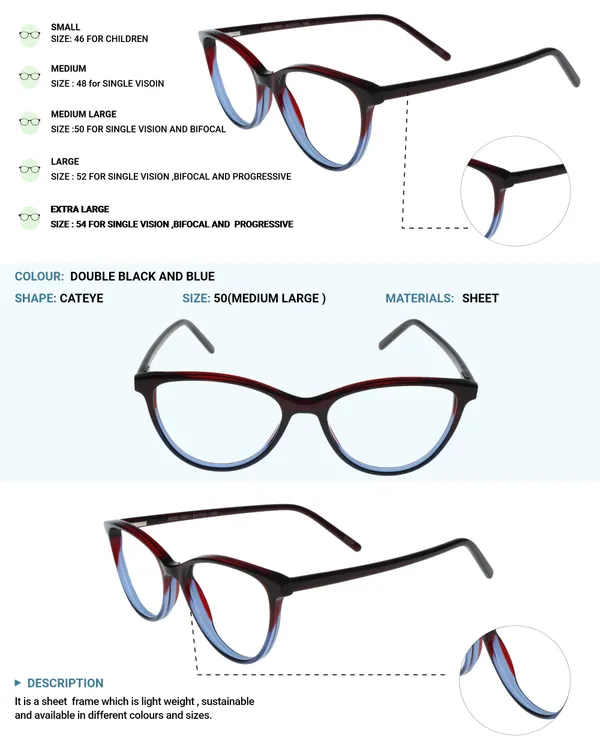 Black_&_Blue_Cat_Eye_Shaped_Premium_Acetate_Full_Rim_Women_Lightweight_Premium_Eye_Frames_For_Unisex_|_Blue_Ray_Zero_Power
