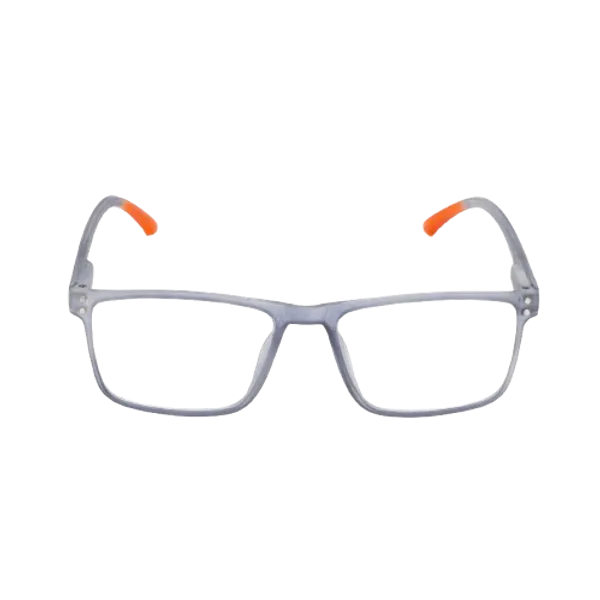 Gray_&_Transparent_&_Orange_Square_Shape_Tr_Full_Rim_Frames_Lightweight_Eyeframes_And_Eyewear_For_Unisex_|_Blue_Ray_Zero_Power