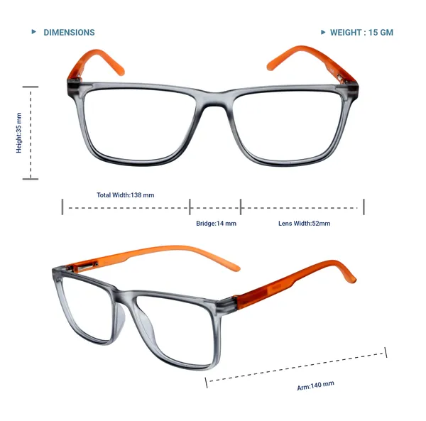 Grey_&_Transparent_&_Orange_Square_Shape_Tr_Full_Rim_Frames_Lightweight_Eyeframes_And_Eyewear_For_Unisex_|_Blue_Ray_Zero_Power