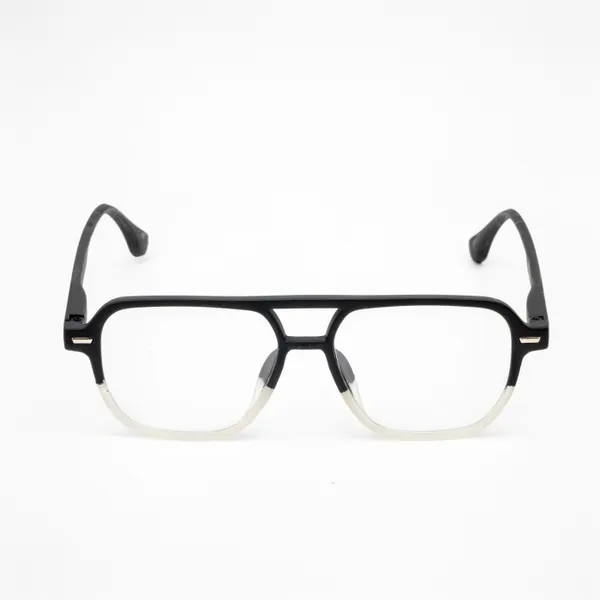 Black_&_White_Tr_Full_Rim_Glossy_Finished_Eye_Frames_For_Unisex_|_Blue_Ray_Zero_Power