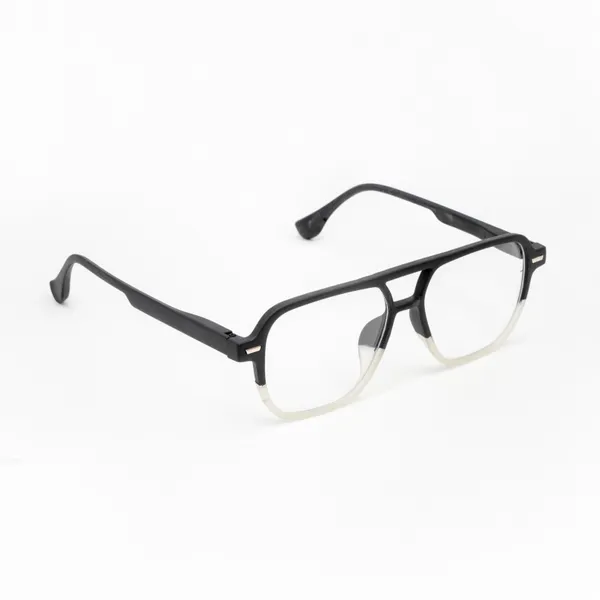 Black_&_White_Tr_Full_Rim_Glossy_Finished_Eye_Frames_For_Unisex_|_Blue_Ray_Zero_Power