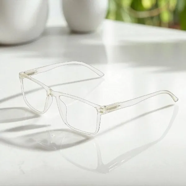 Transparent_&_White_Square_Shape_Tr_Full_Rim_Frames_Lightweight_Eyeframes_And_Eyewear_For_Unisex_|_Blue_Ray_Zero_Power